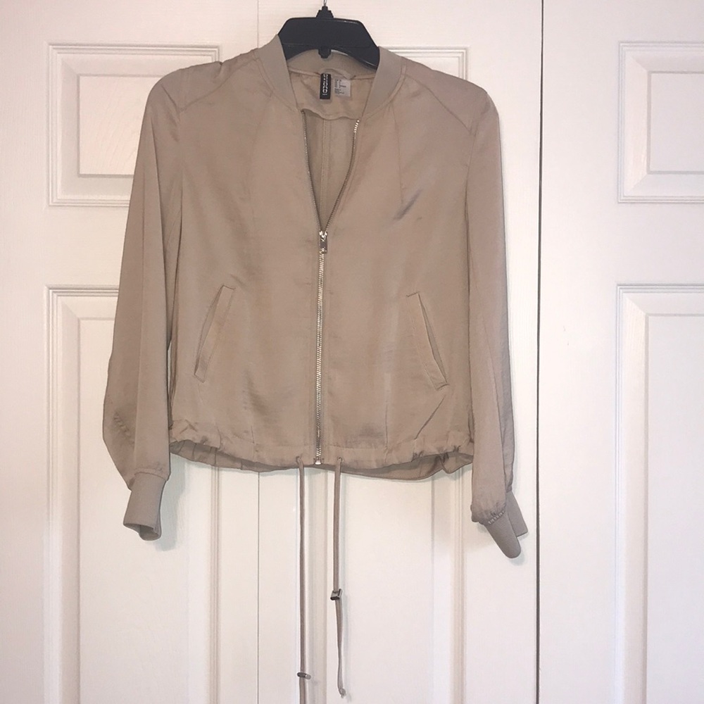 Taupe Bomber Jacket